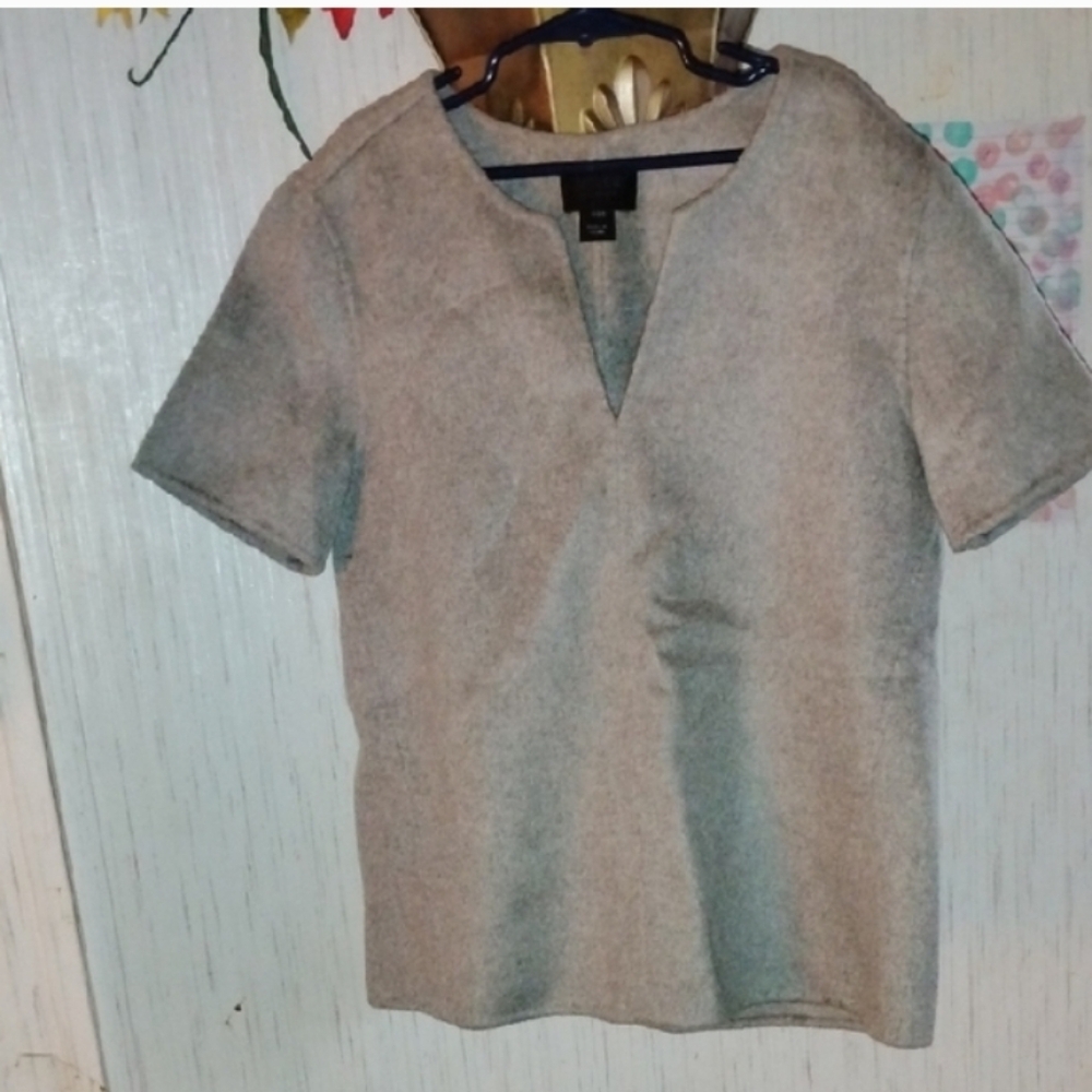 J.Crew Collection 100% cashmere Double Faced Boxy Sweater . Crew Women's V-Neck